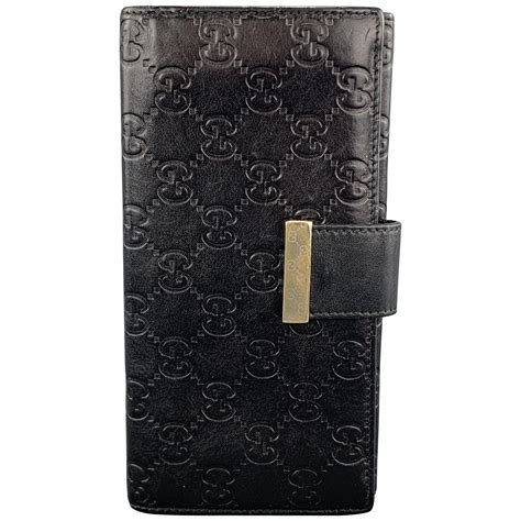 gucci black women's wallet checkbook